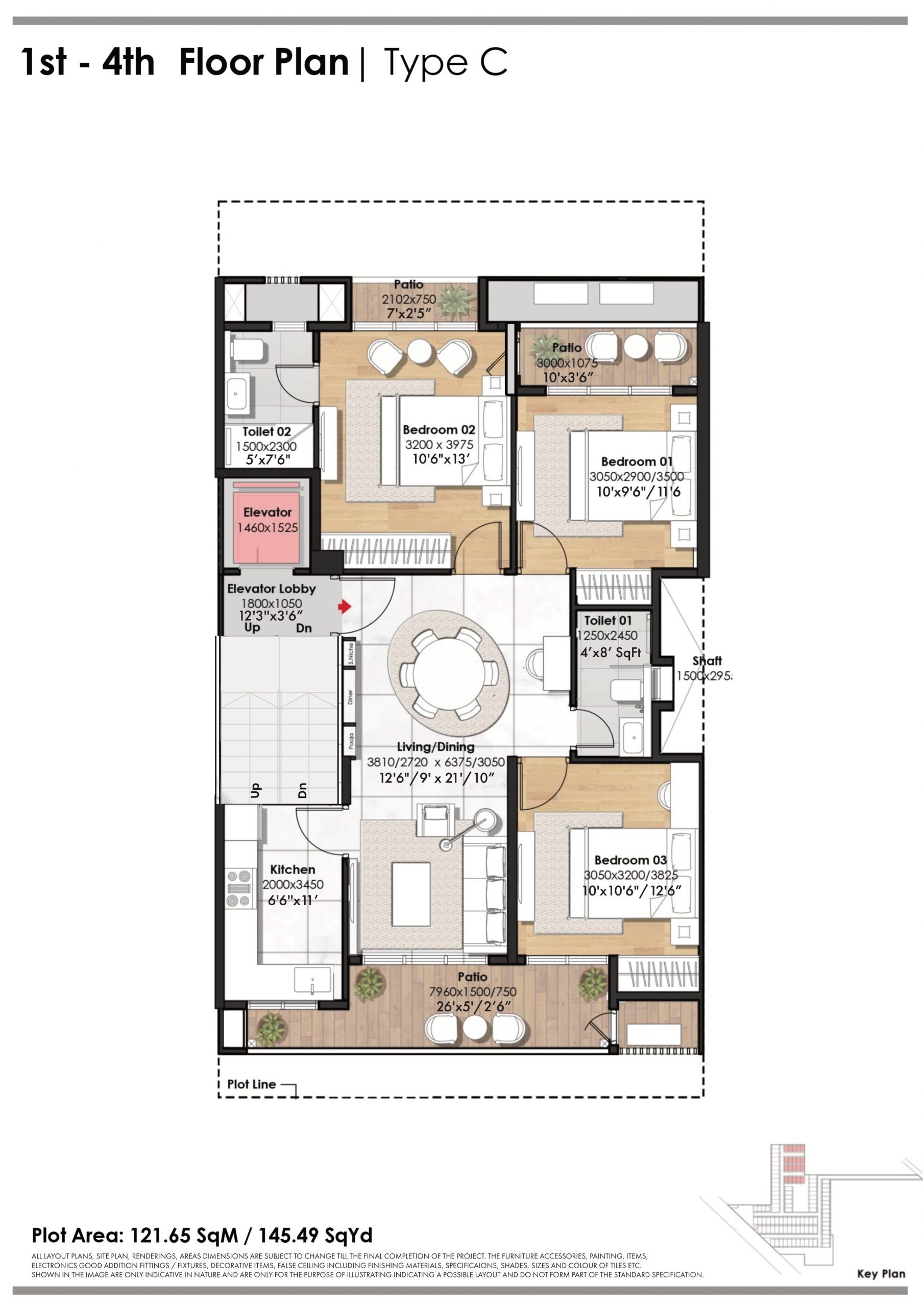 Floor Plan 1st- 4th | Type C