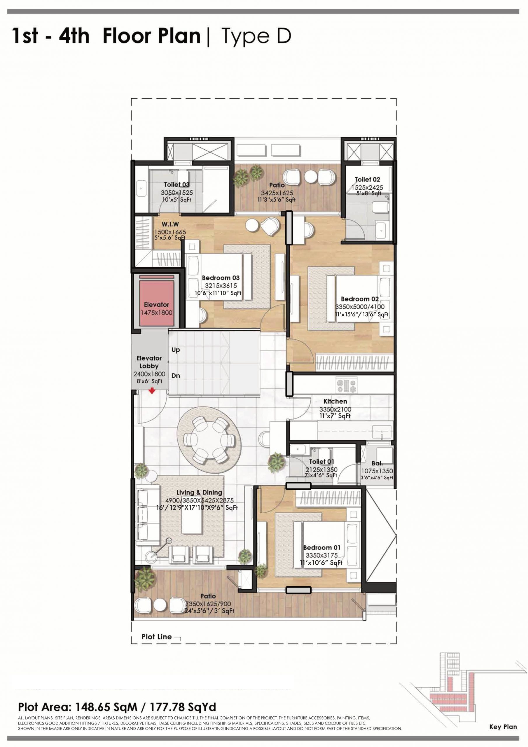 Floor Plan 1st- 4th | Type D